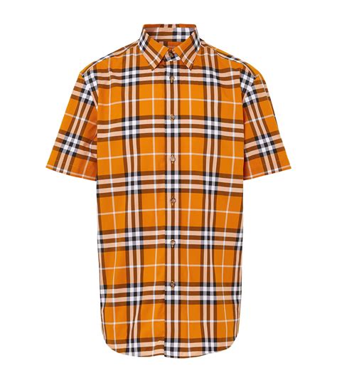 burberry cotton orange shirt|Burberry store online.